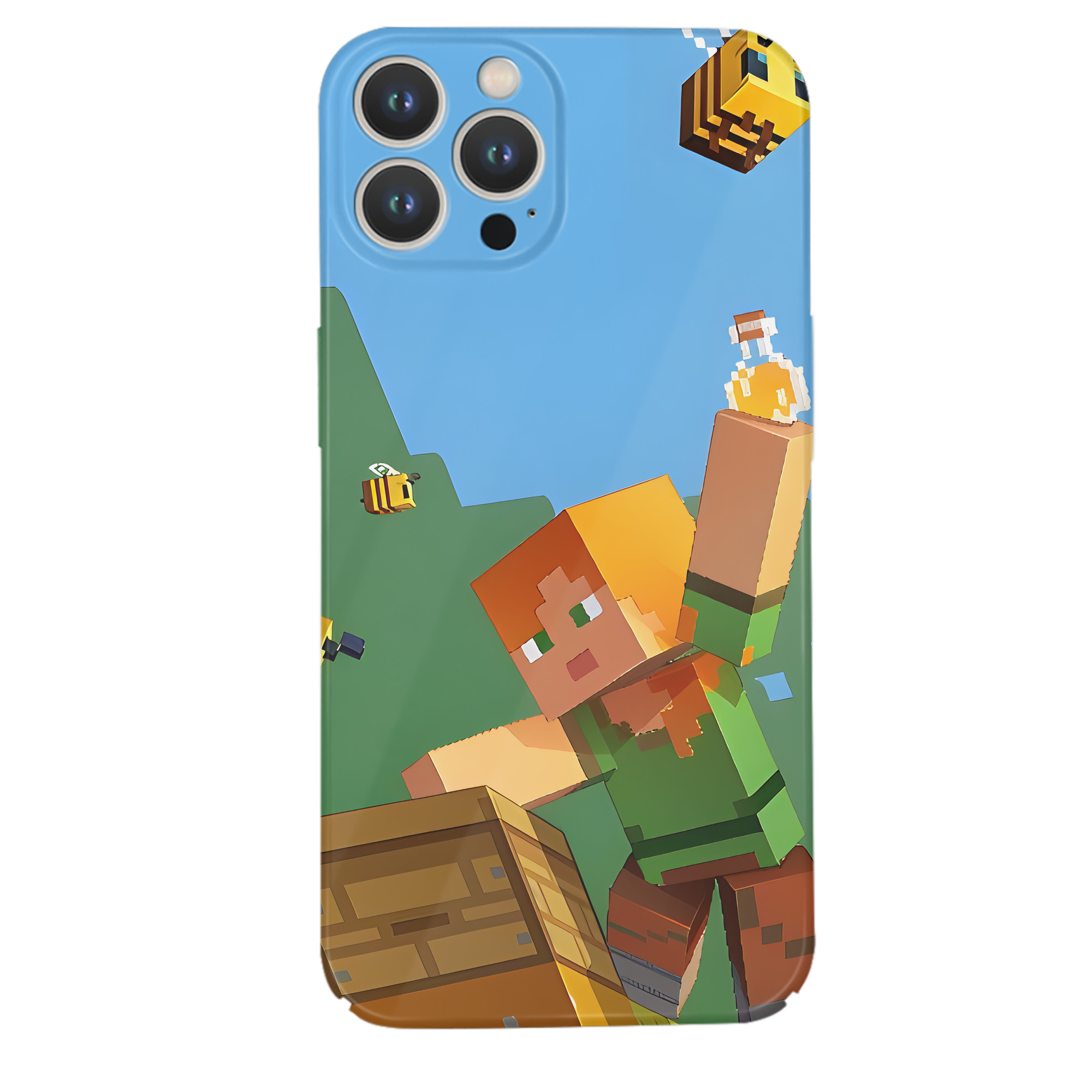 （画像用） マインクラフト ブロックの世界 Minecraft MC Block world 【iPhone 14シリーズ対応】ハードケース